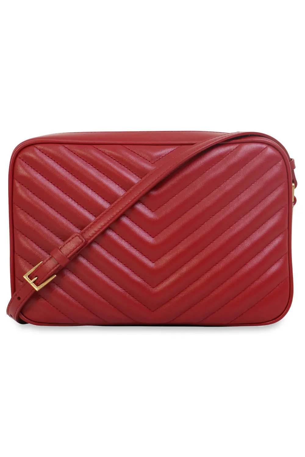 LOU QUILTED CAMERA BAG | OPYUM RED/GOLD