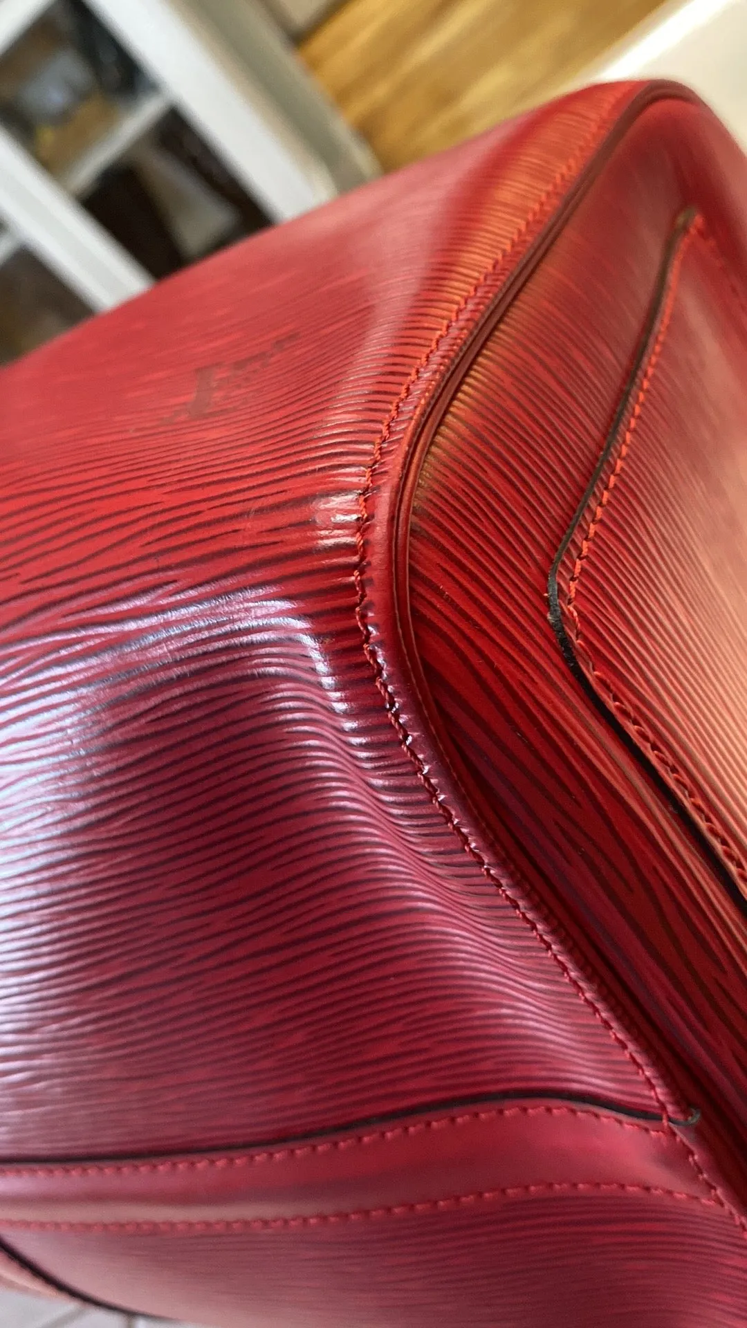 Louis Vuitton Keepall 50 Epi Leather Duffel Bag In Red