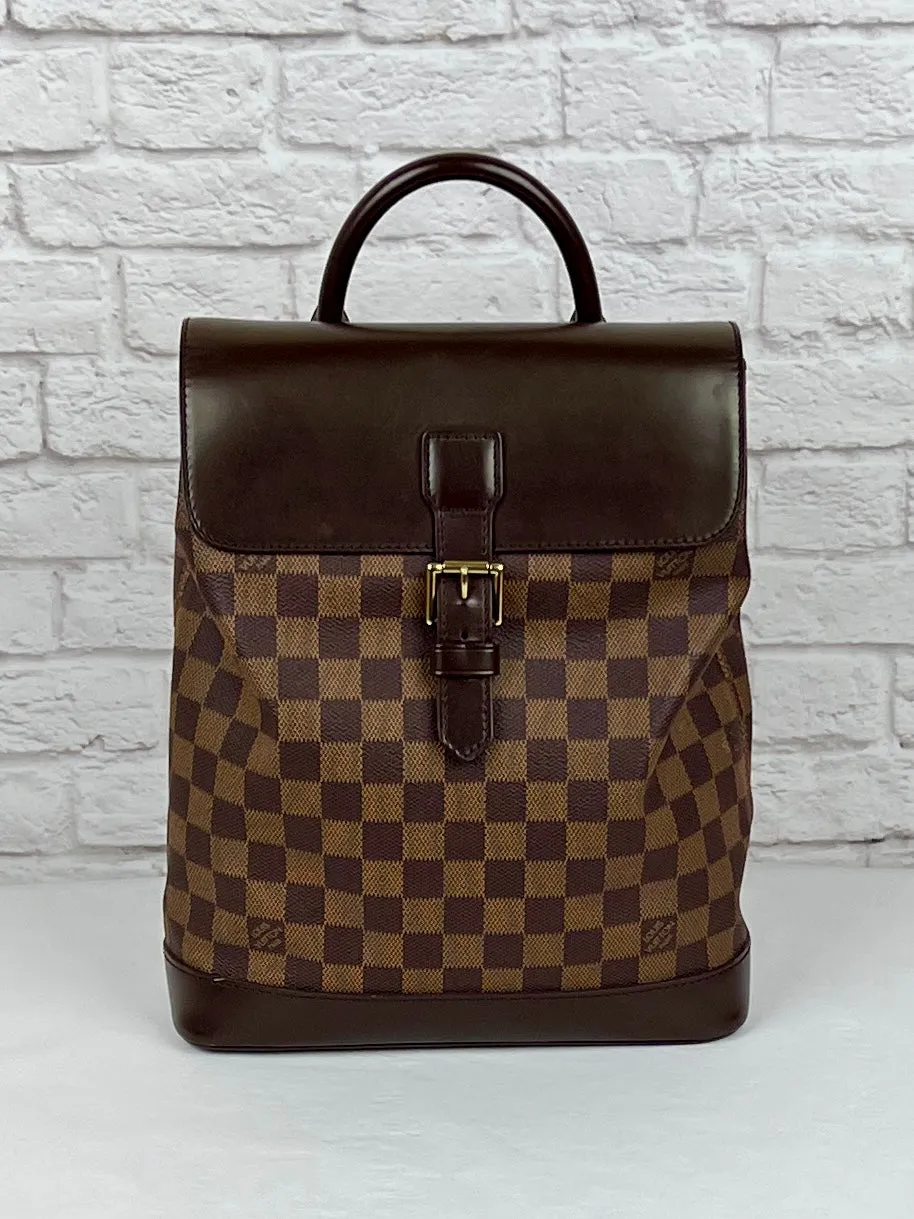 Louis Vuitton Vintage Damier Ebene Soho Backpack, Brown