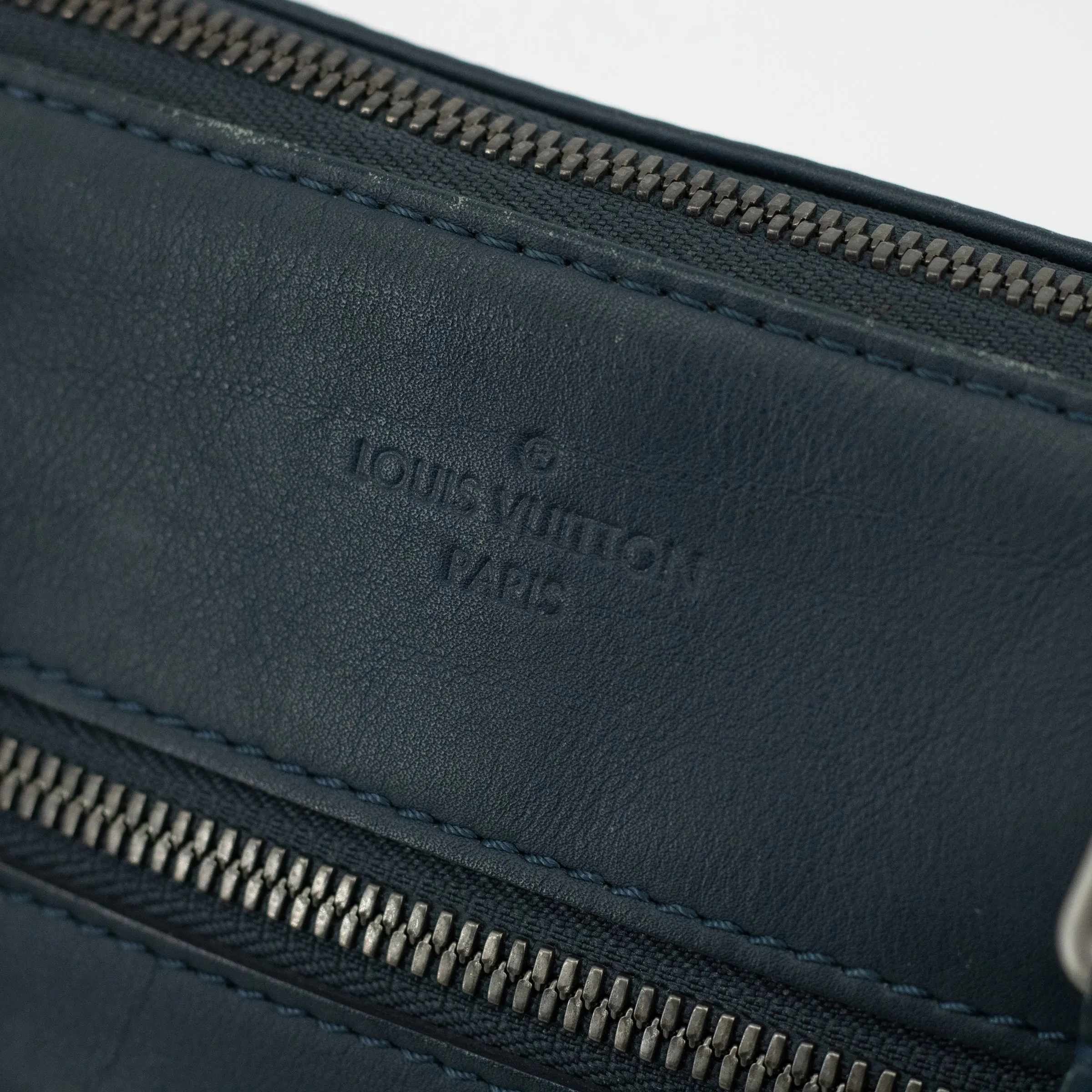 Louis Vuitton Briefcase Damier Infini Navy Business Bag Shoulder Bag #1708