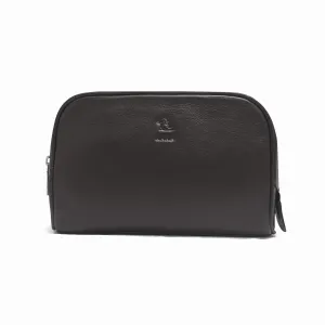 Malia Brown Leather Wash Bag for Men and Women