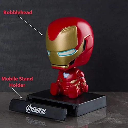 Marvel Avengers Ironman Bobblehead With Mobile Holder For Cars | 13.5 CM |
