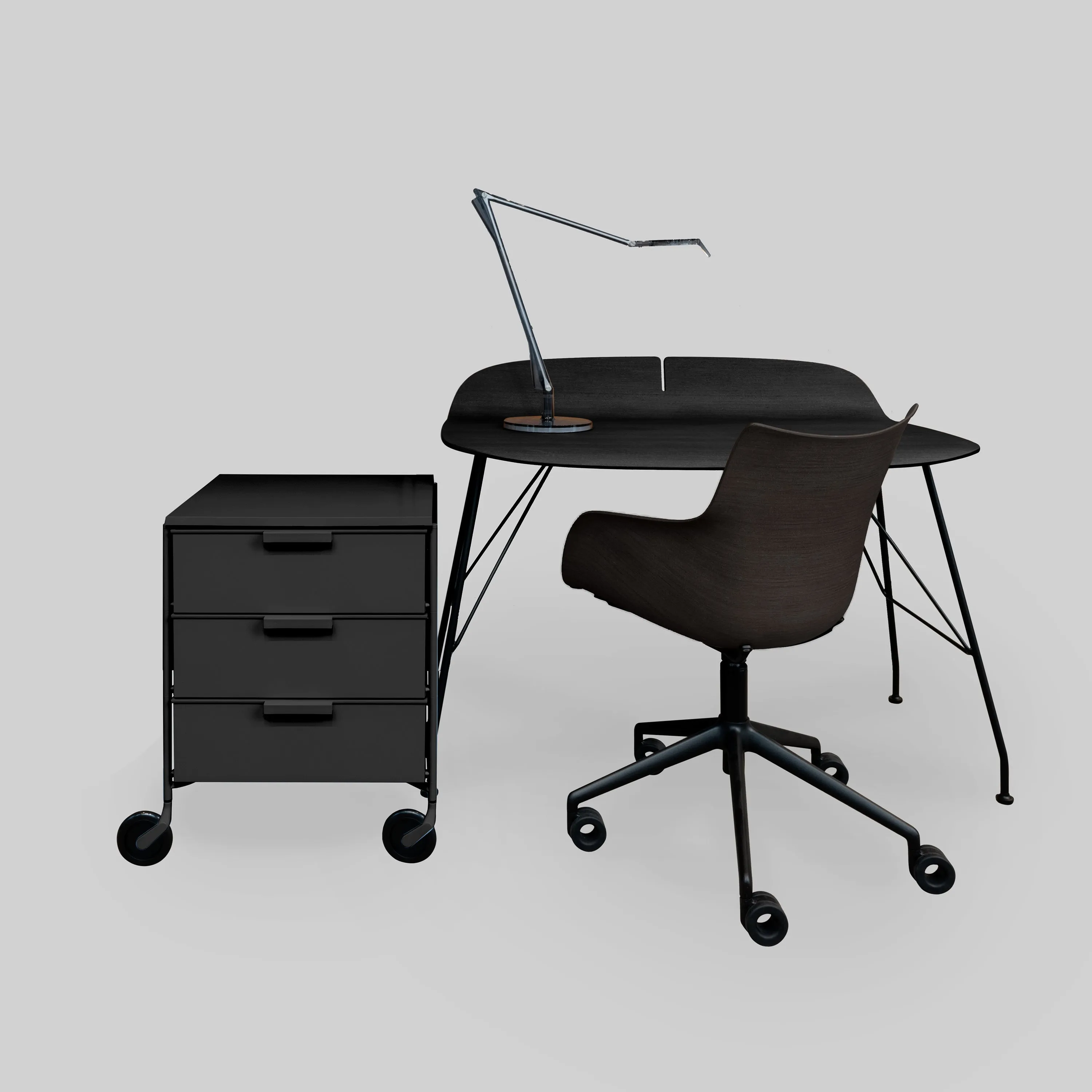 Matte Mobil 3 Drawer Trolley