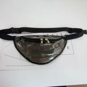 MB fashion Transparent Waist Bag with Dual Zipper Pulls and Adjustable Strap Fanny Pack 004