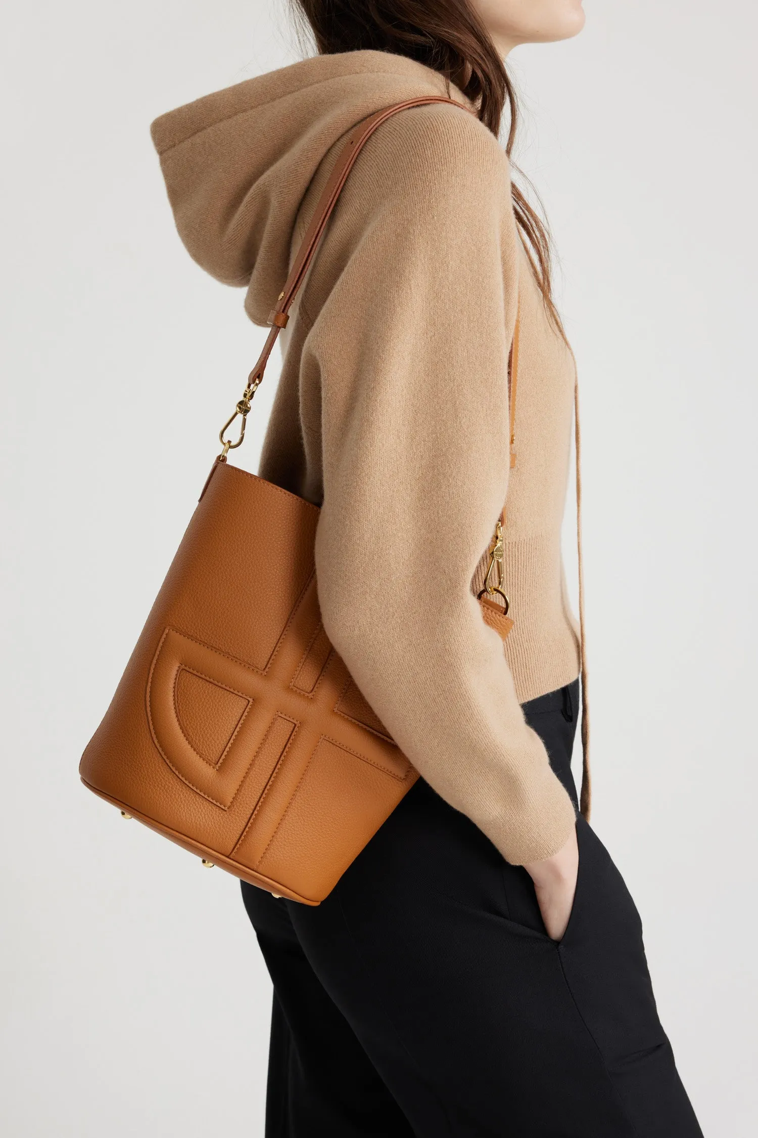 Medium JP bucket bag in leather