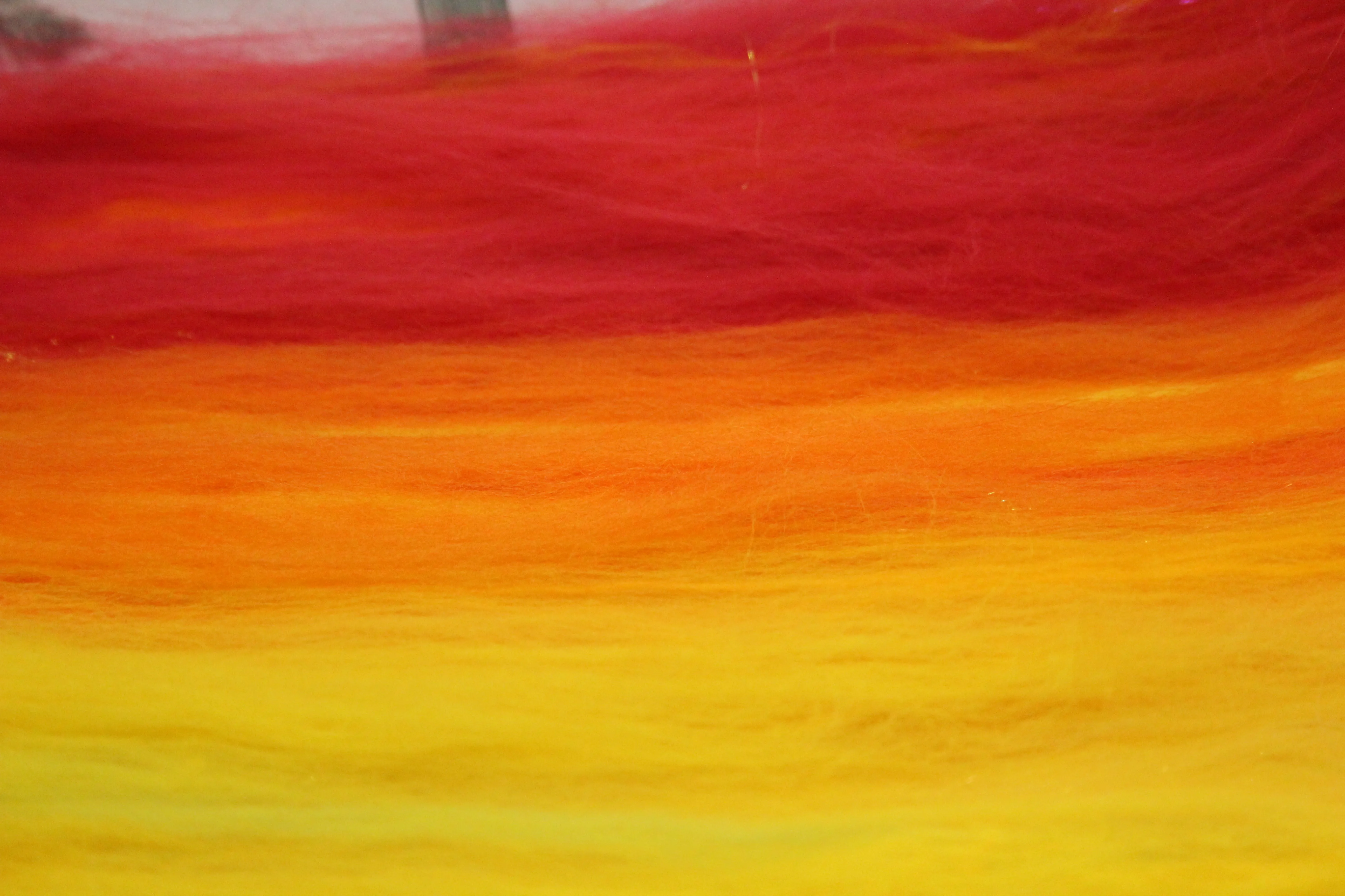 Merino Art Batt  - Rainbow - 106 grams 3.7 oz - Sideways Colour Change - Wool for felting, spinning and weaving