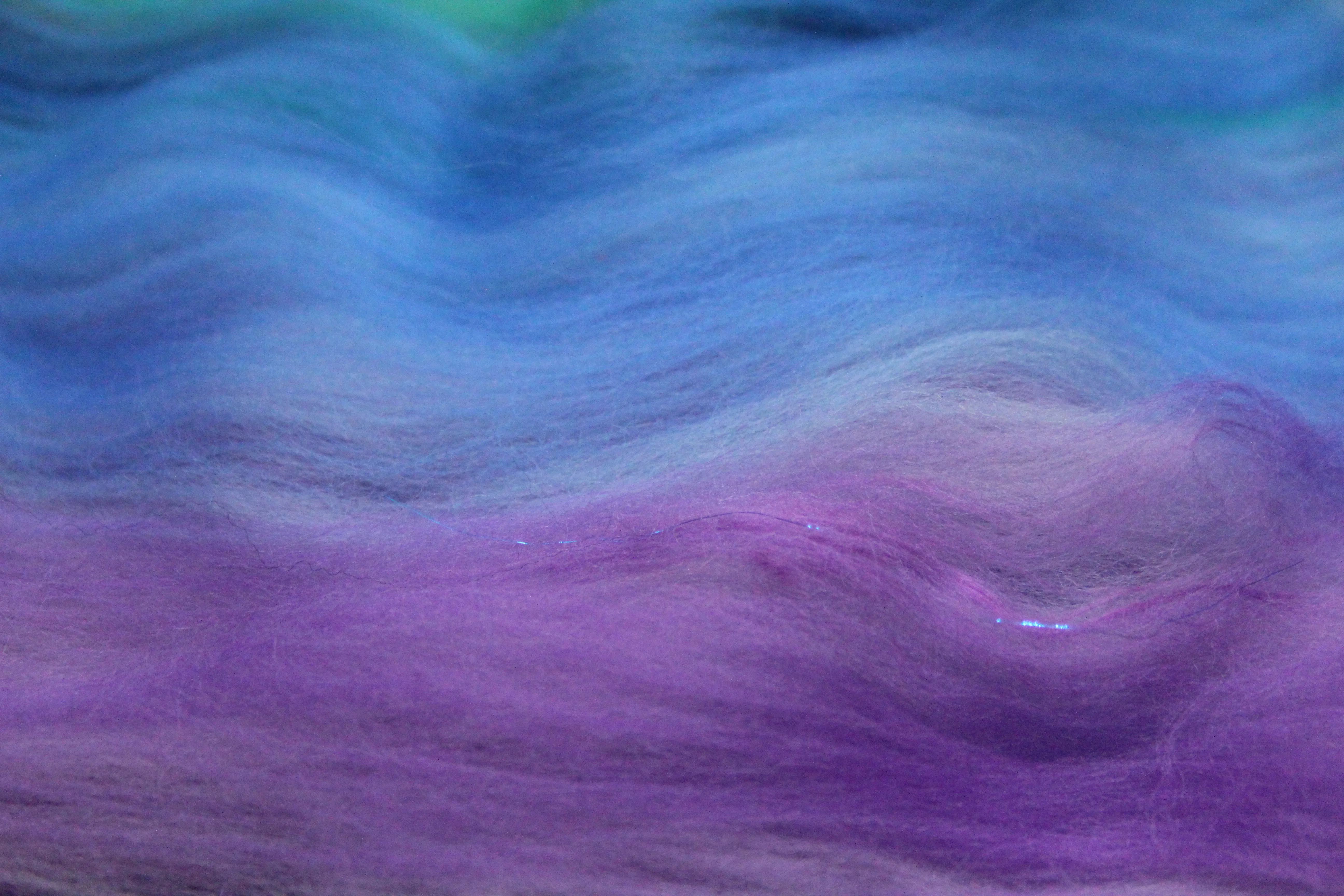 Merino Art Batt  - Rainbow - 106 grams 3.7 oz - Sideways Colour Change - Wool for felting, spinning and weaving
