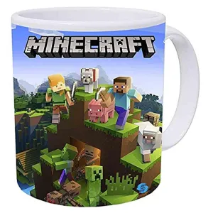 Minecraft Cartoon Printed Ceramic Coffee Mug 325 ML Birthday Gift for Kids Boys Brother Sisters Friends
