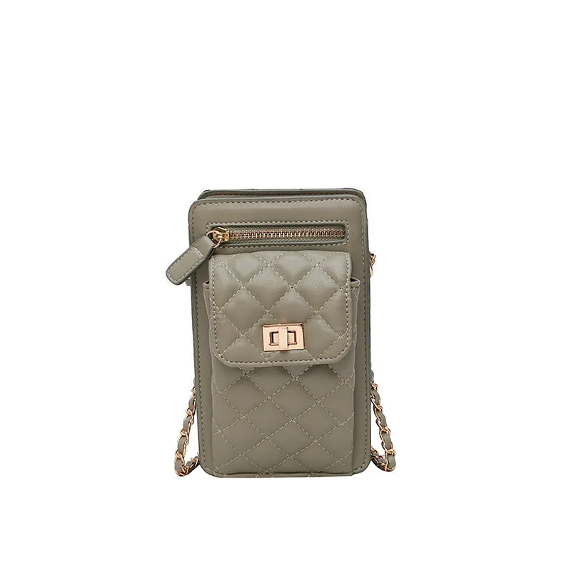 Mini Small Bag with Cell Phone - Cell Phone Bag with Hanging Chain
