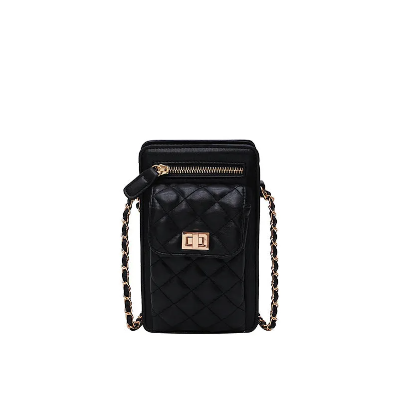 Mini Small Bag with Cell Phone - Cell Phone Bag with Hanging Chain