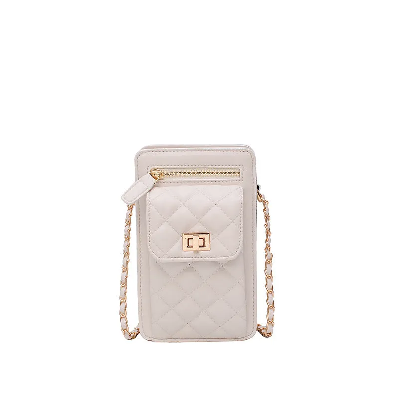 Mini Small Bag with Cell Phone - Cell Phone Bag with Hanging Chain