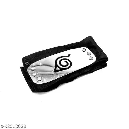 Naruto Merchandise Set Of 5 Merch - Zabuza's Sword, Leaf Village Head Band, Uzumaki Ring, Uchiha Necklace And Shuriken Set