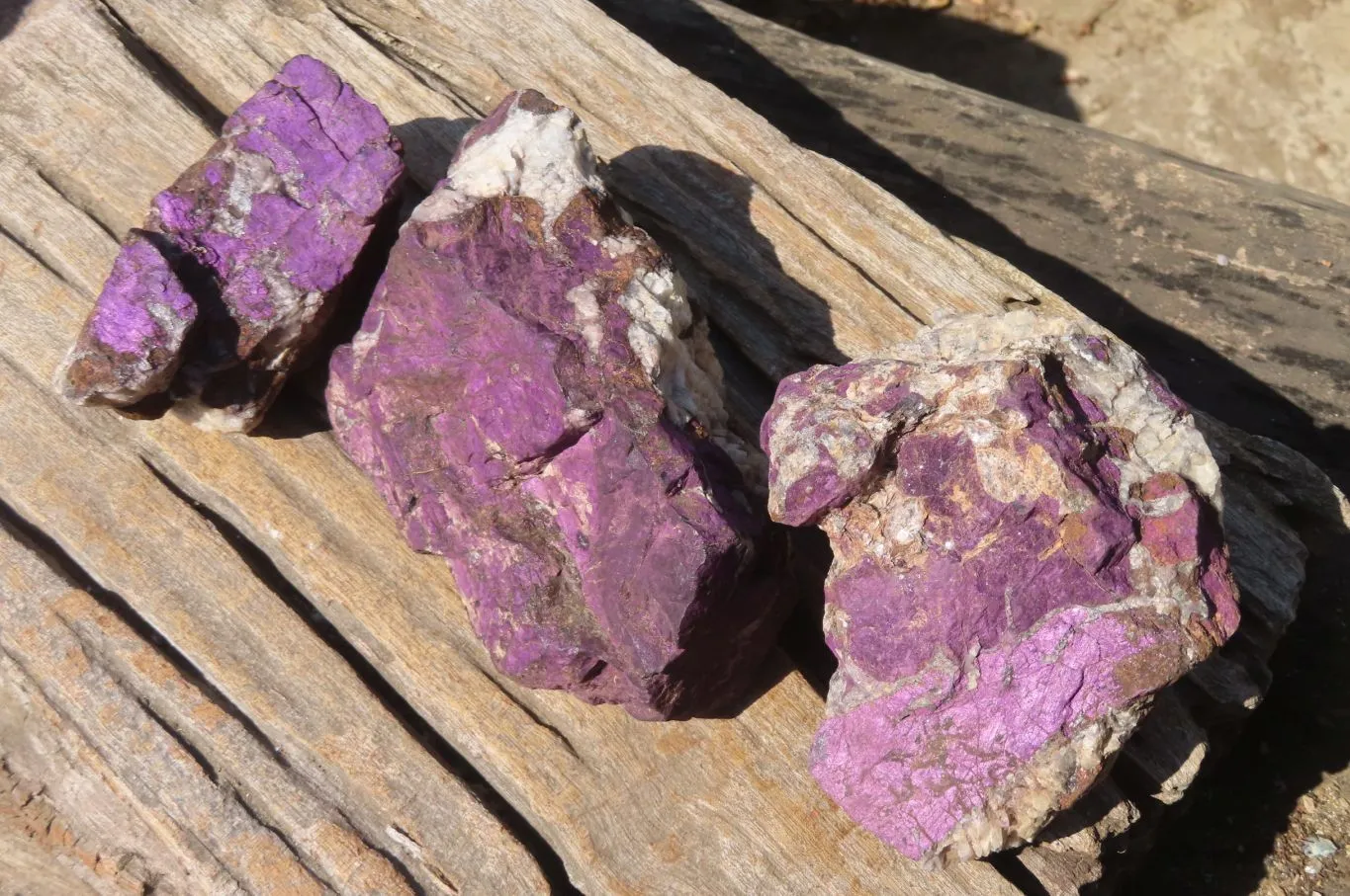Natural Purpurite Specimens x 3 From Erongo, Namibia