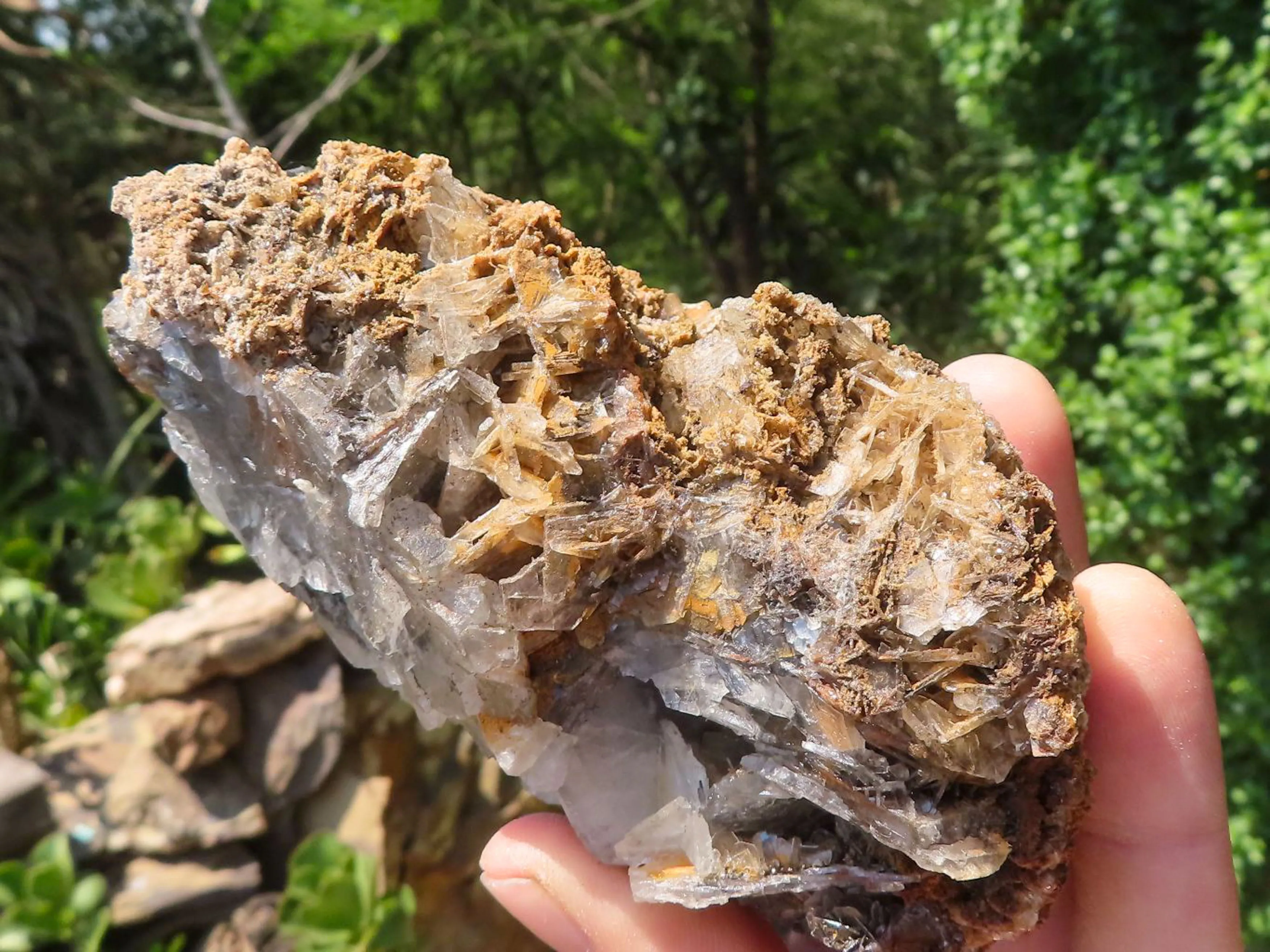 Natural Rare Bladed Barite Specimens x 4 From Tenke Fungurume, Congo