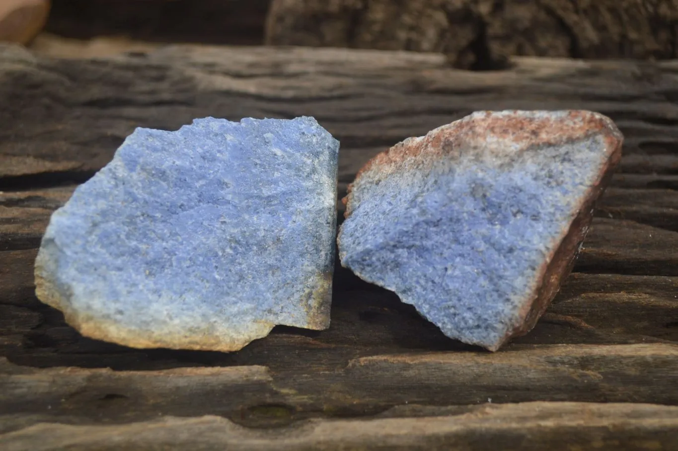 Natural Rare Dumortierite Cobbed Specimens x 12 From Mozambique
