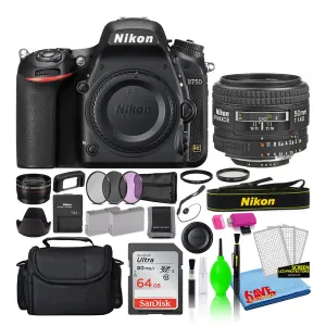 Nikon D750 Digital Camera with 50mm f/1.4D Lens (1543)   64GB Card   Bag (Intl)