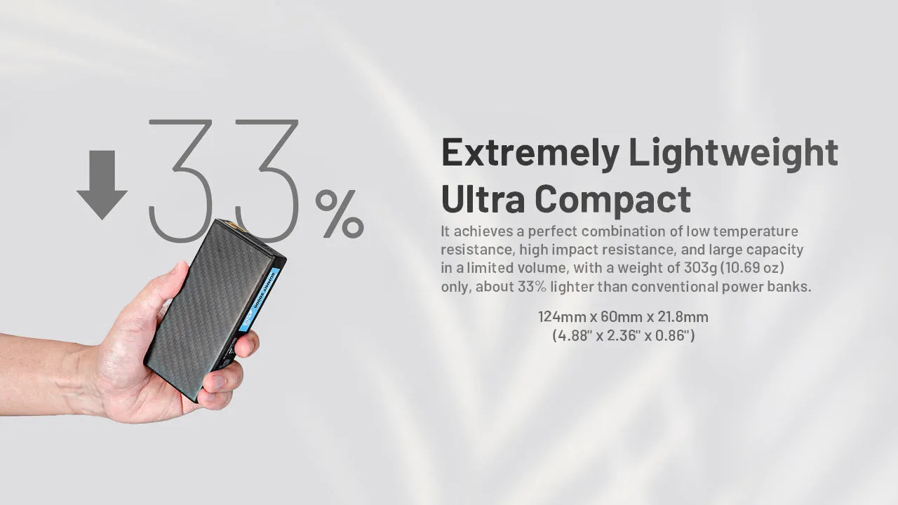 Nitecore Summit 20000, 20,000mAh USB Power Bank for Low Temperature