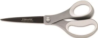 Non-Stick Titanium Softgrip Scissors 8 Inch  Length 3-1/10 Inch  Cut