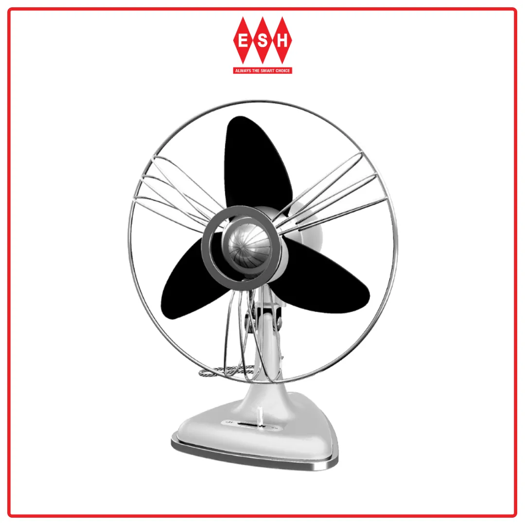 NSB ELVIS (White) 12 Inch Stylish Retro Series Table Fan