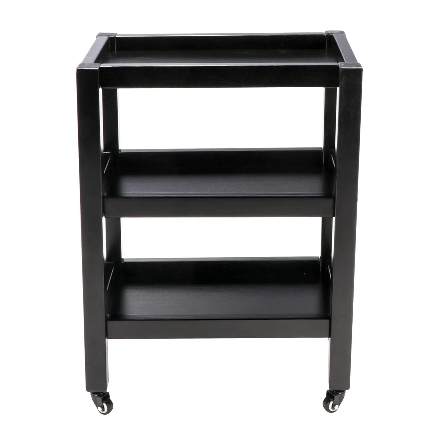 ODEJIA 3-Tier Sheesham Wood Bar Trolley - Midcentury Modern Mahogany