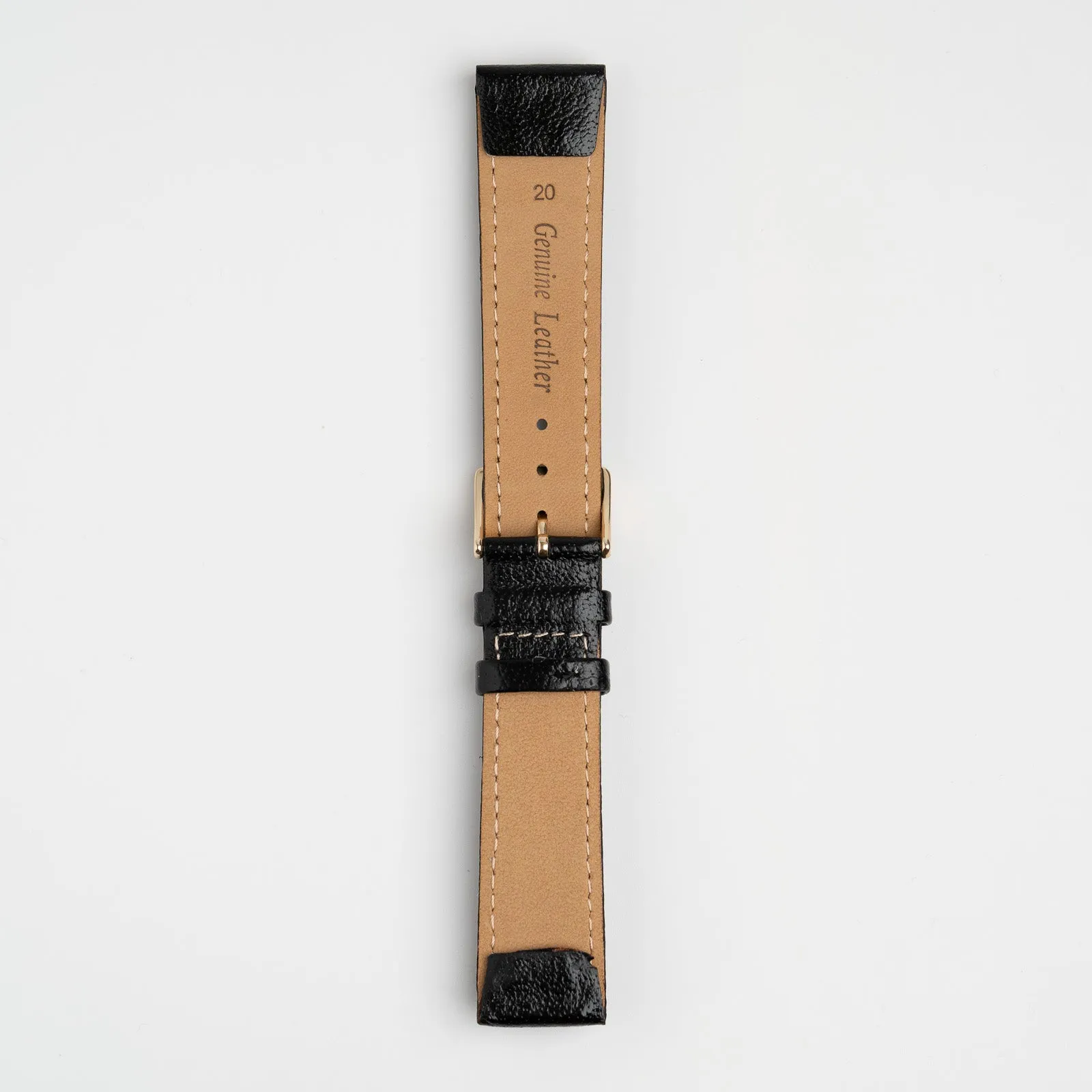 Open Ended Buffalo Black Watch Strap