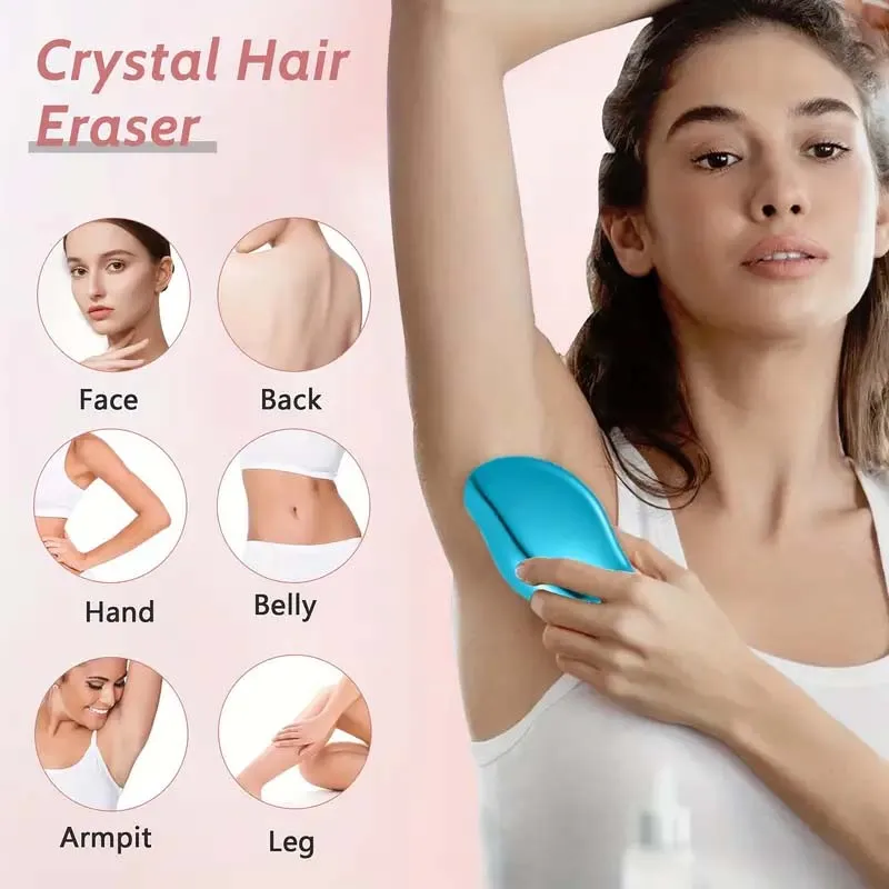 Painless Crystal Glass Hair Removal Eraser for Easy Body Care