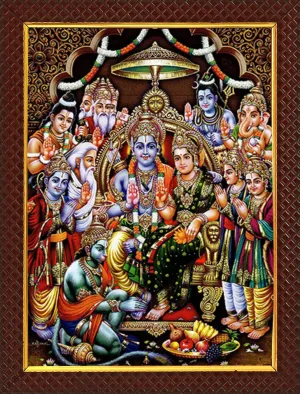 Paljji Handicrafts Sita Ramula Kalyanam Photo Frame (Wood_Brown_10 x 13 Inch)