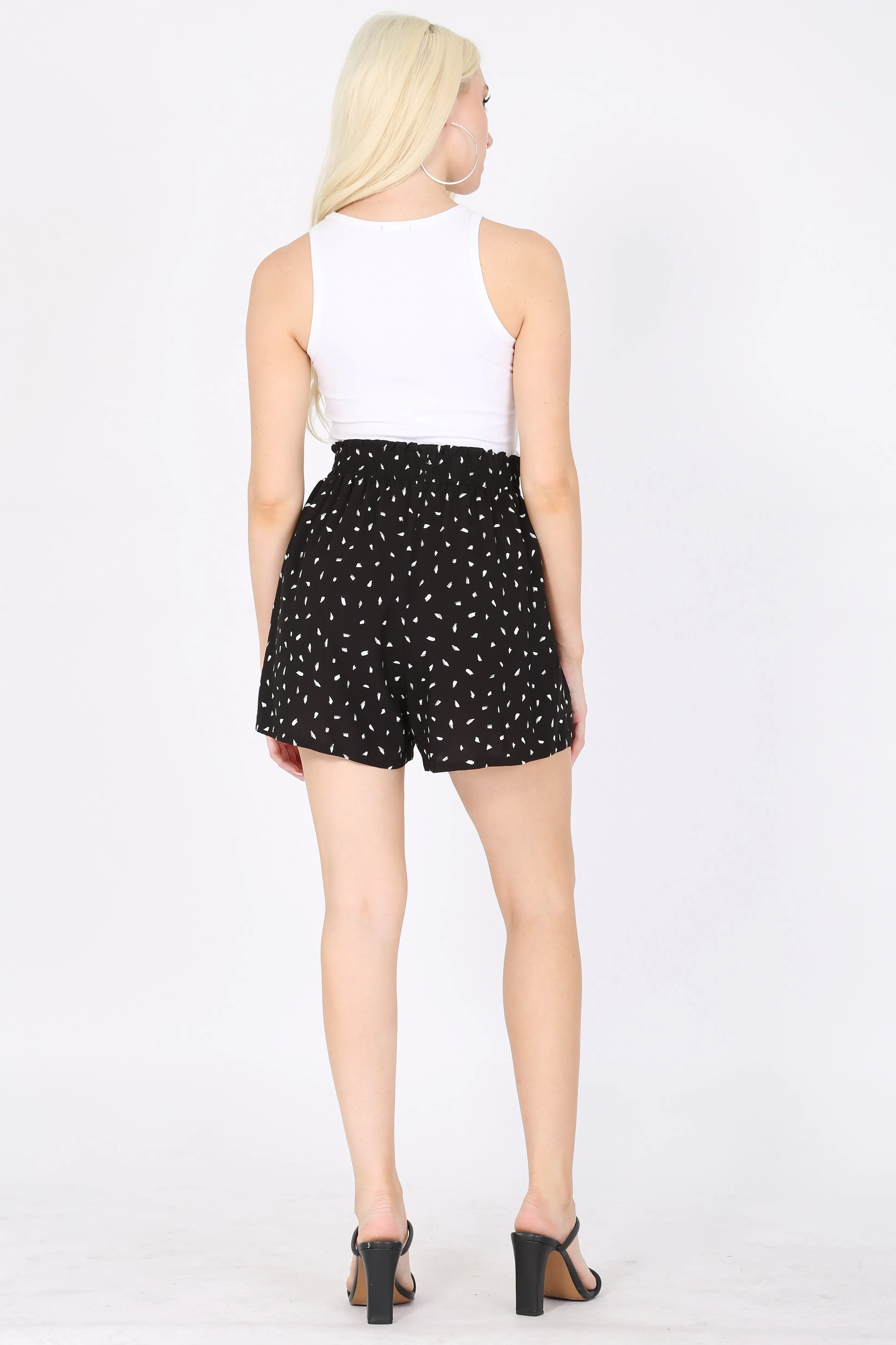Paper Bag Waist Belted Shorts.