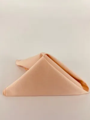 Peach Polyester Napkins (10 Count)
