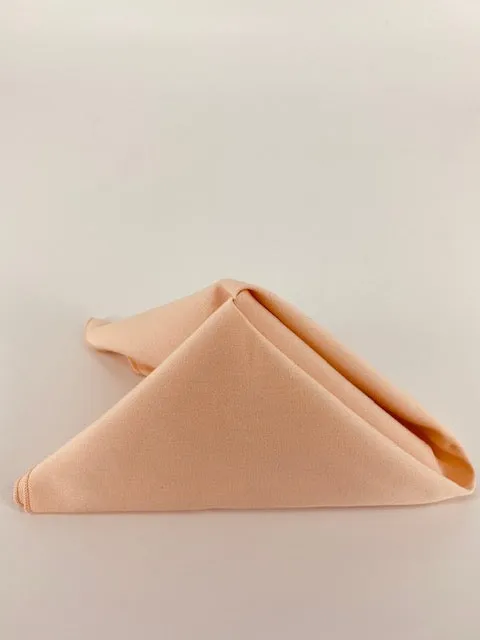 Peach Polyester Napkins (10 Count)