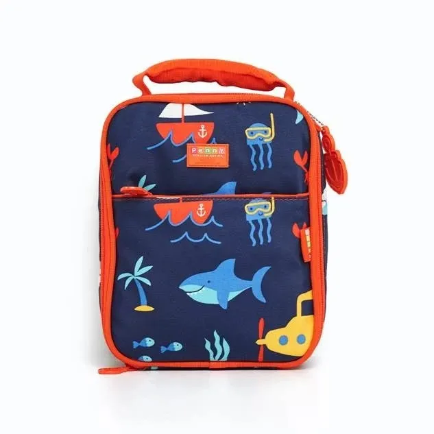 Penny Scallan Bundle of Large Lunch Bag and Large Bento Box - Anchors Away