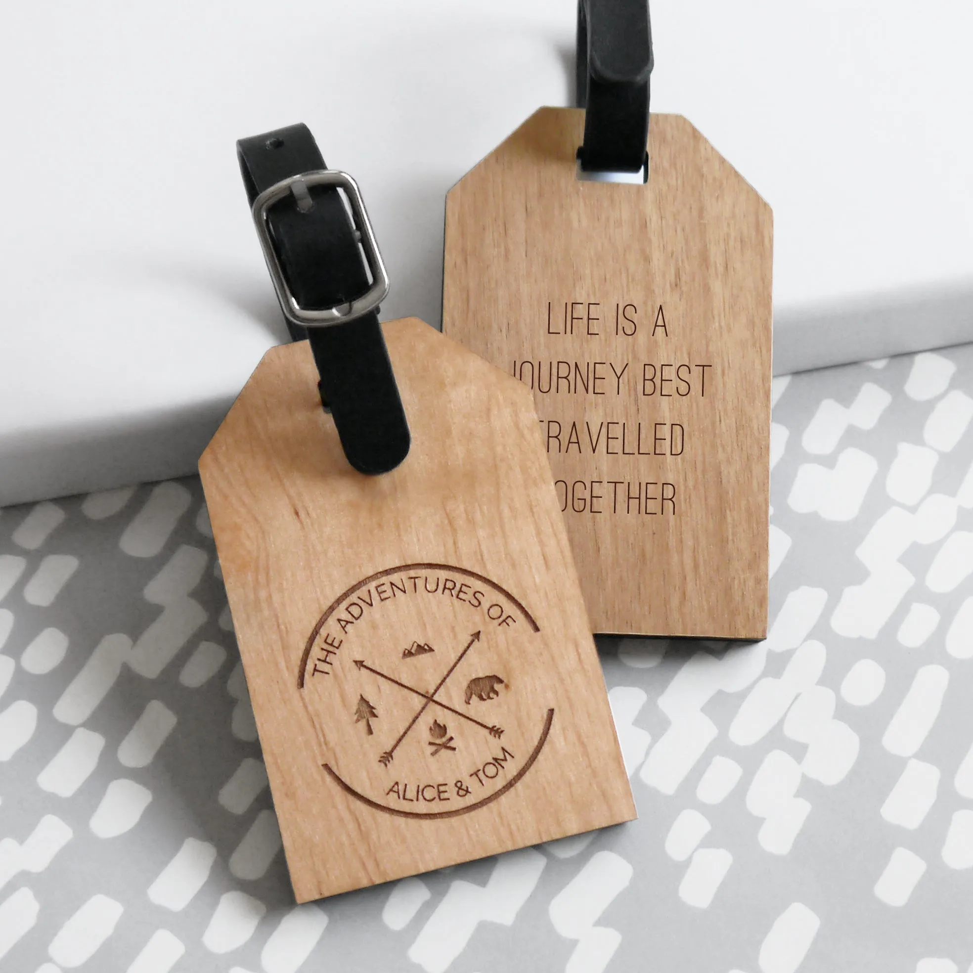 Personalised Adventures Of Luggage Tag
