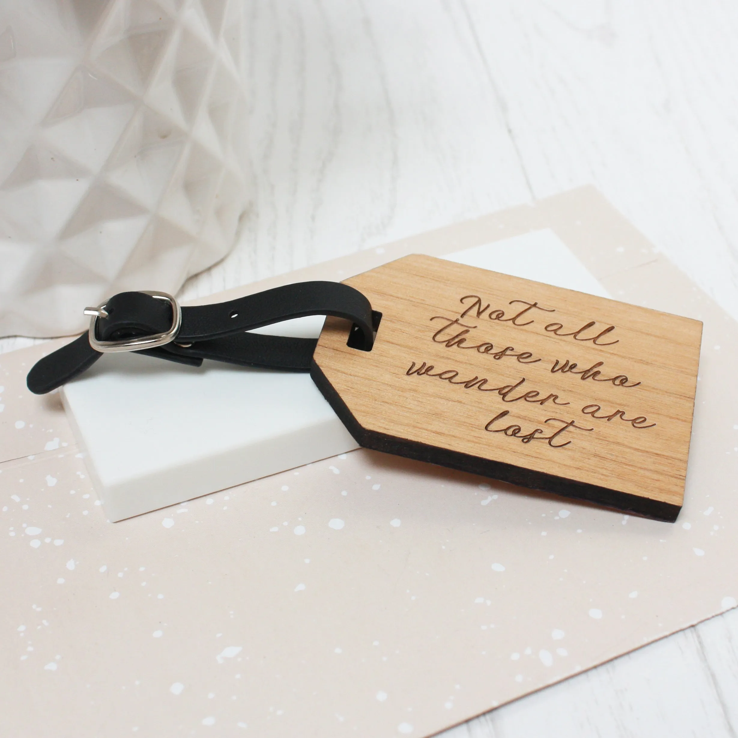 Personalised Travel Quote Luggage Tag