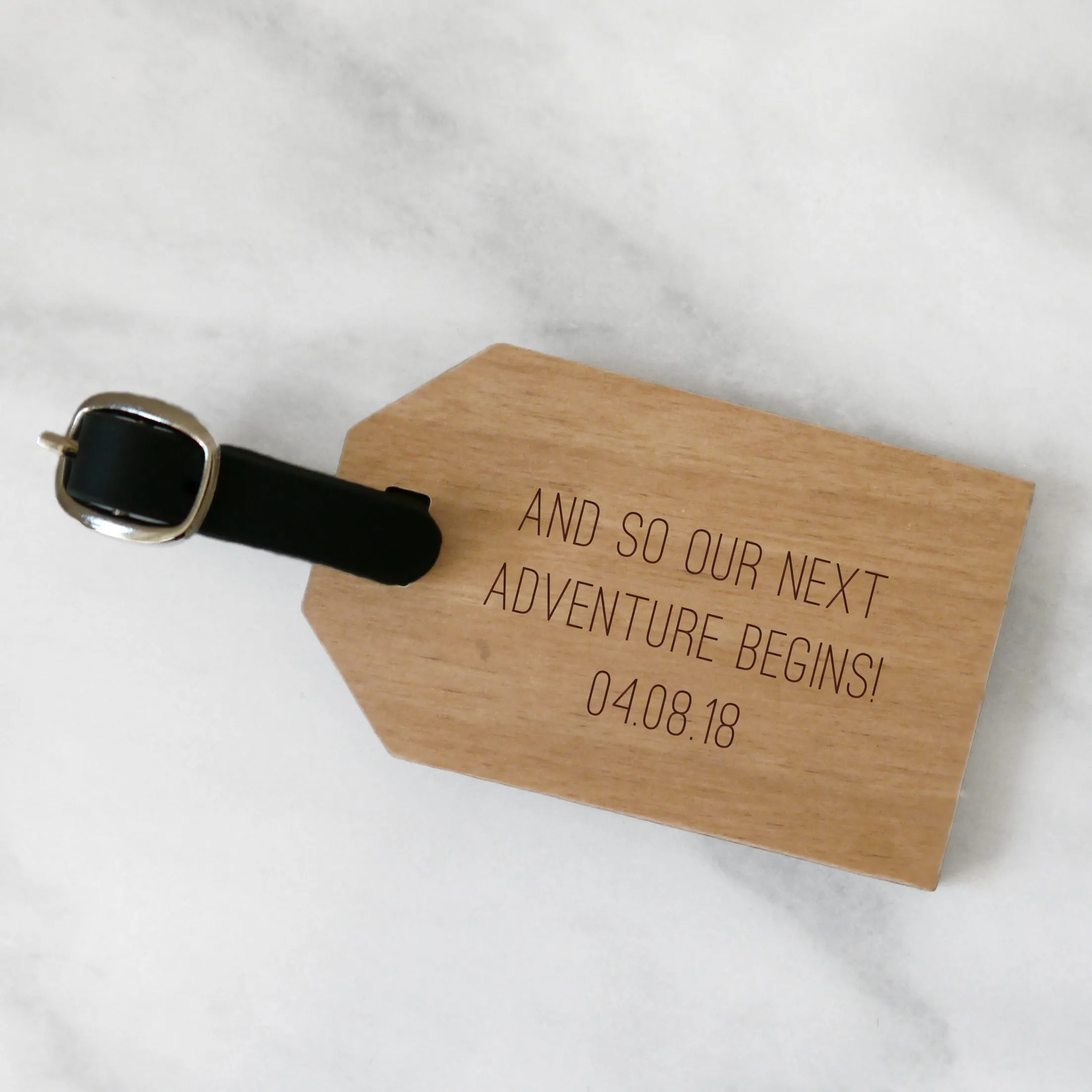 Personalised Travel Quote Luggage Tag