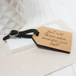 Personalised Travel Quote Luggage Tag