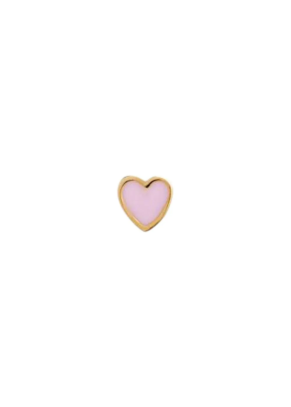 Petit Love Heart Light Pink Enamel Gold - Gold