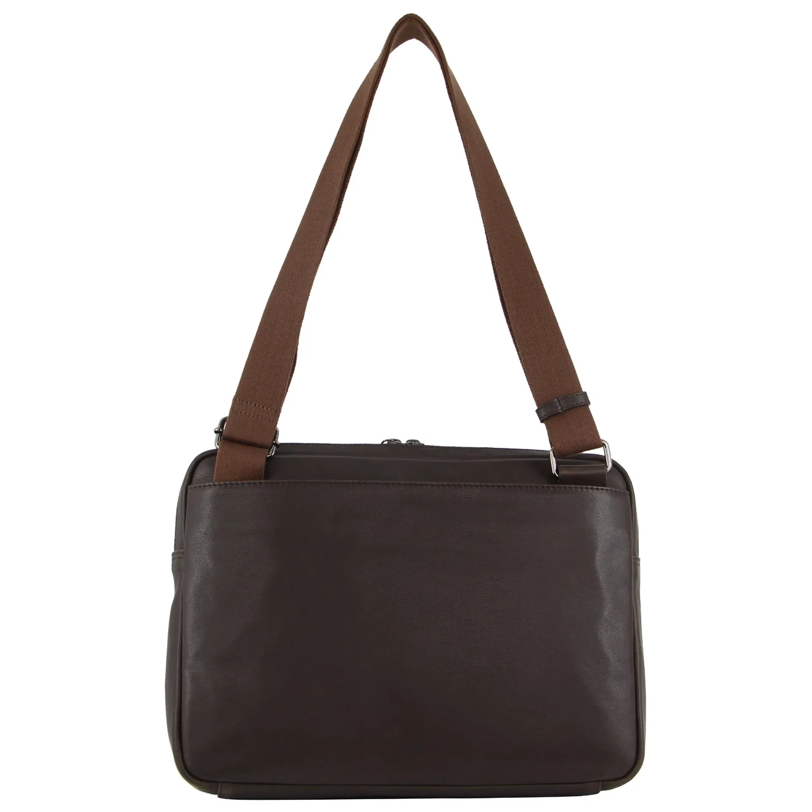 Pierre Cardin Mens Leather 13" Laptop Bag (Brown)