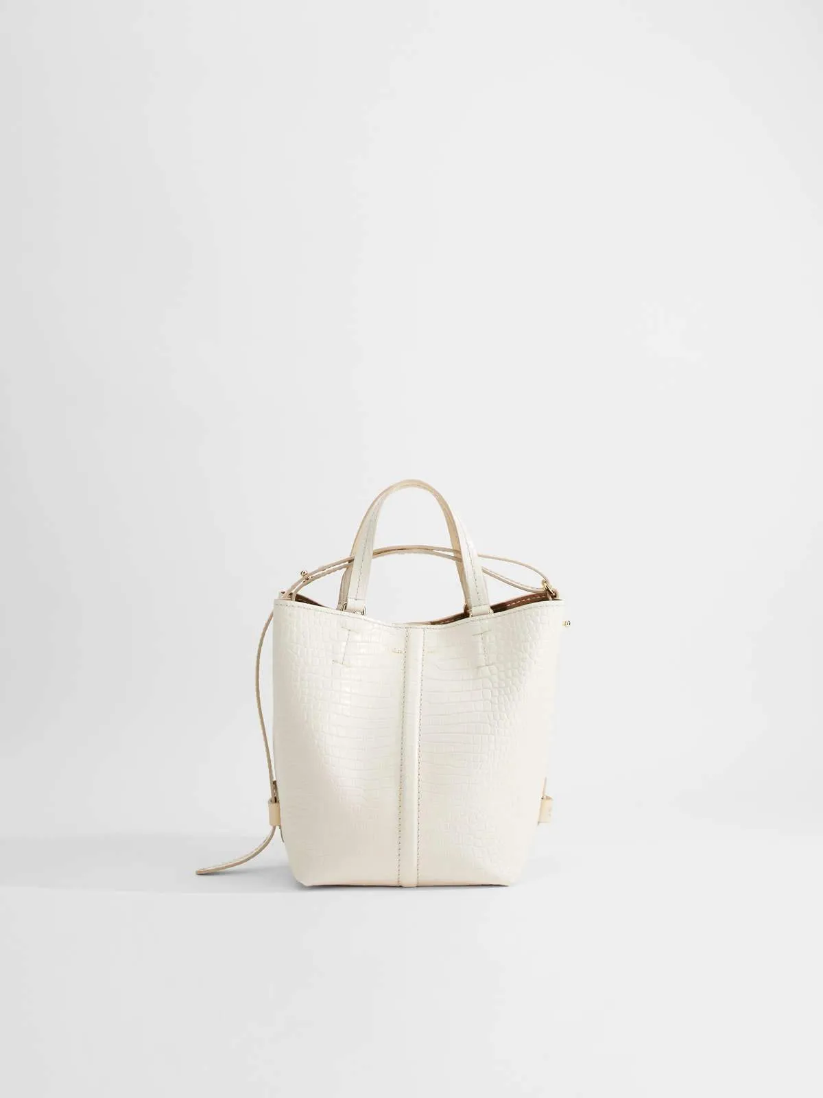 Plages Croc Embossed Leather Tote