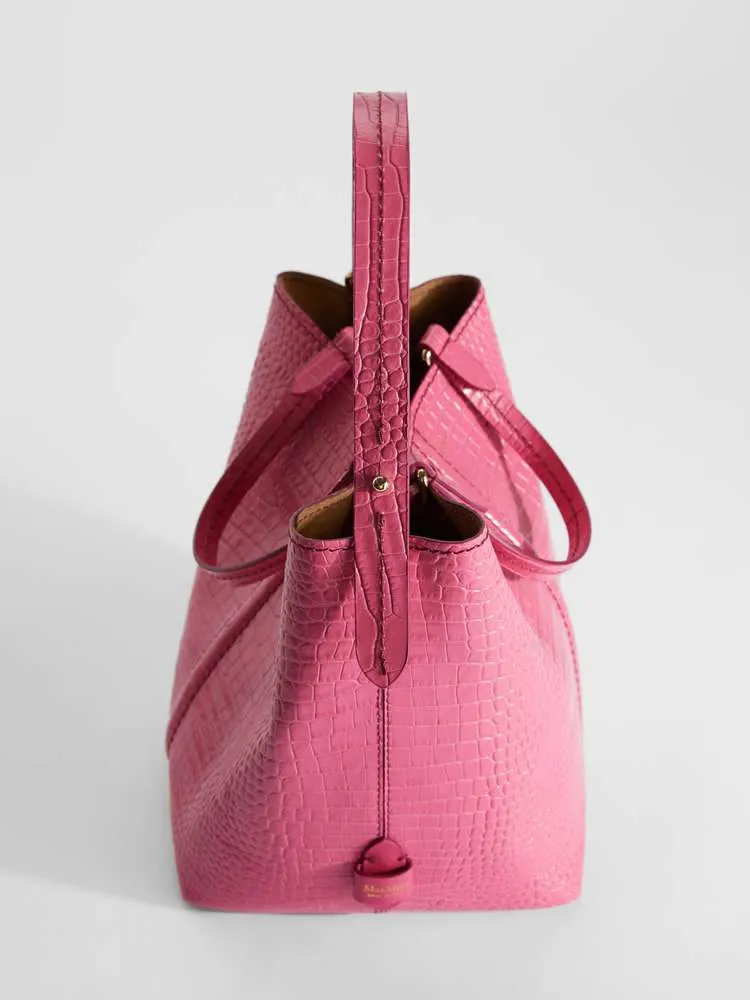 Plages Croc Embossed Leather Tote