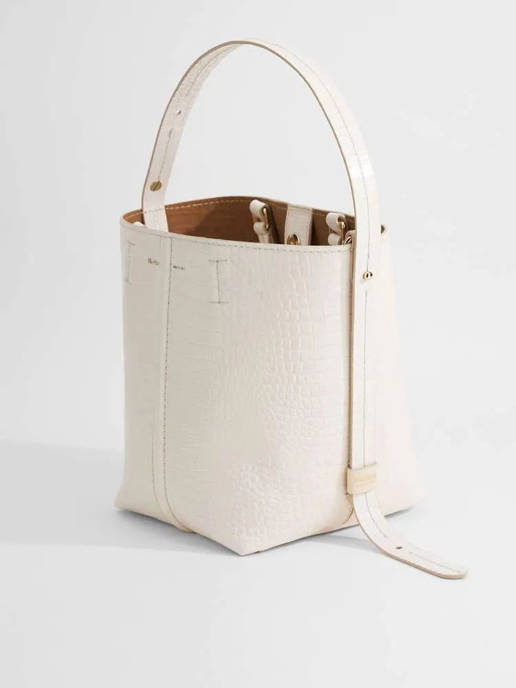 Plages Croc Embossed Leather Tote