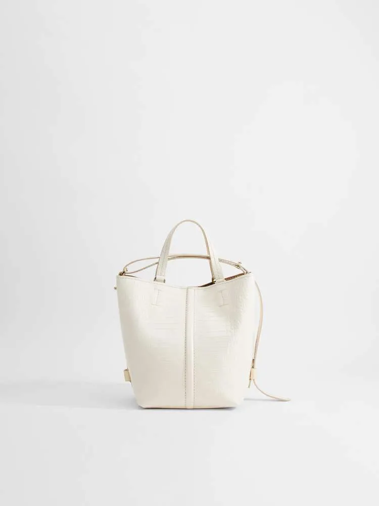 Plages Croc Embossed Leather Tote