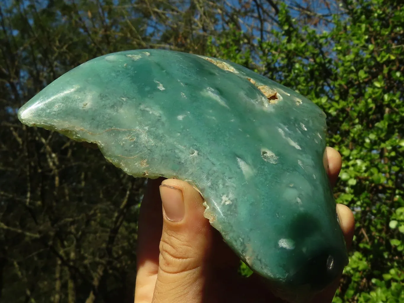 Polished One Side Polished Mtorolite / Emerald Chrysoprase Plates x 2 From Zimbabwe