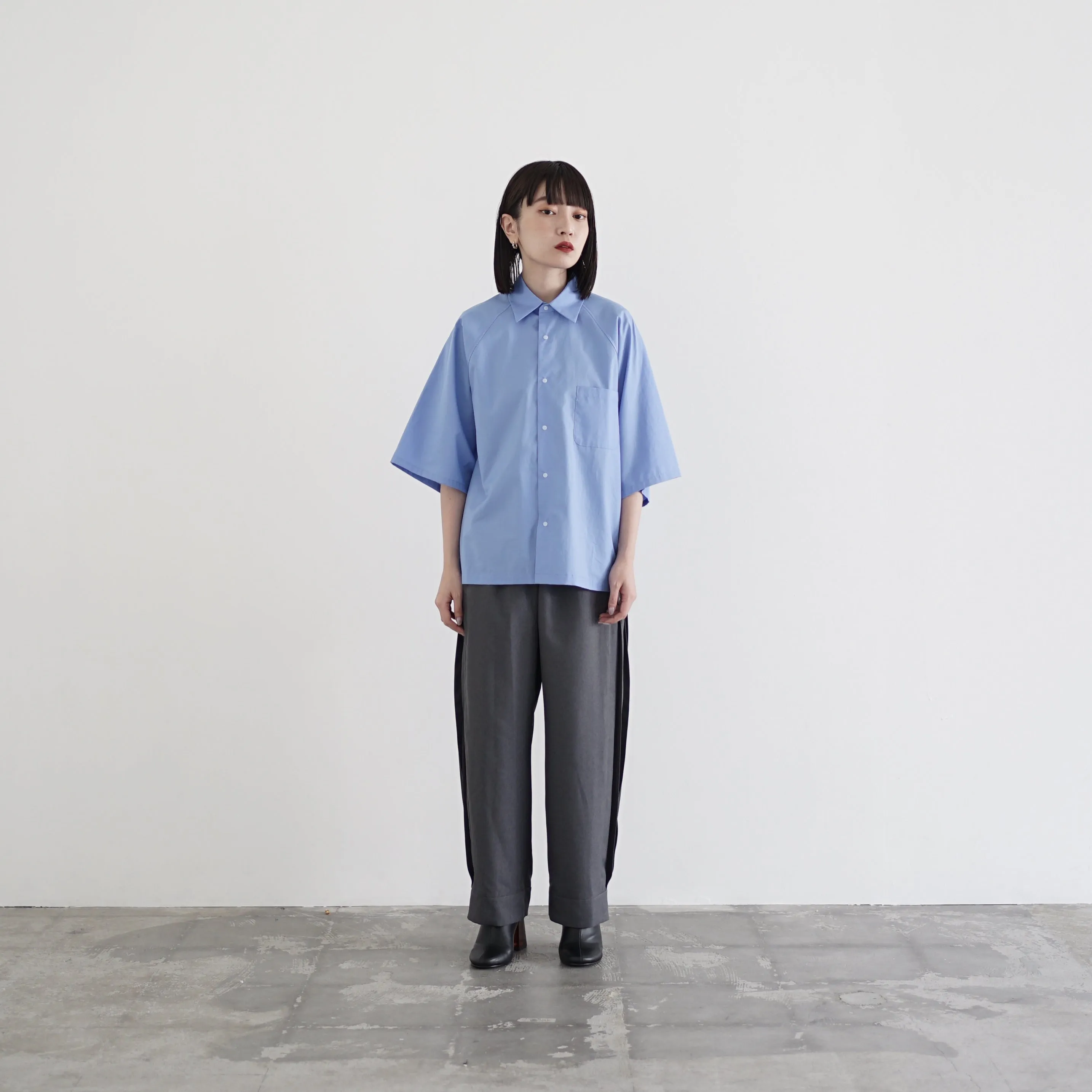 Polyester Linon pleated track pants