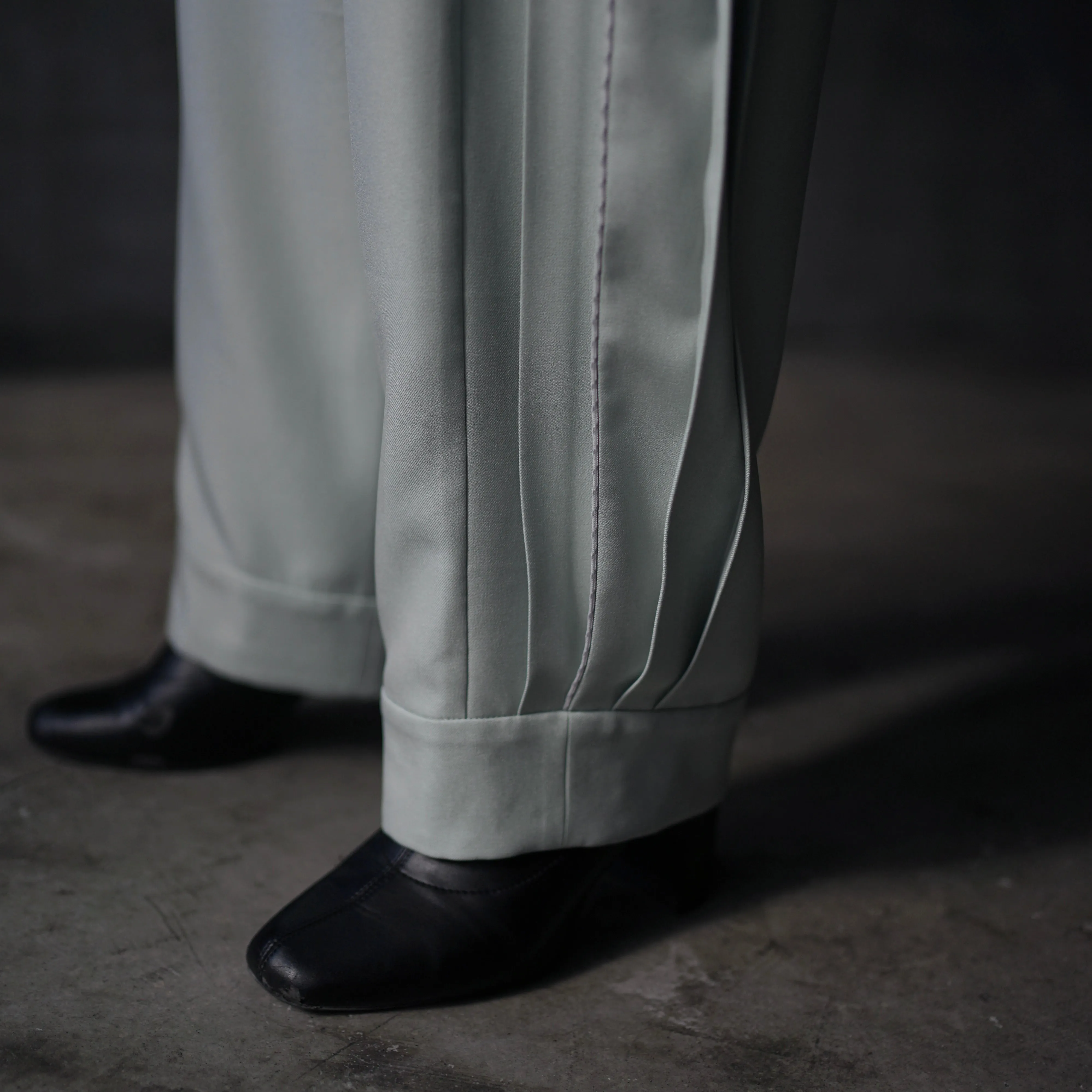 Polyester Linon pleated track pants
