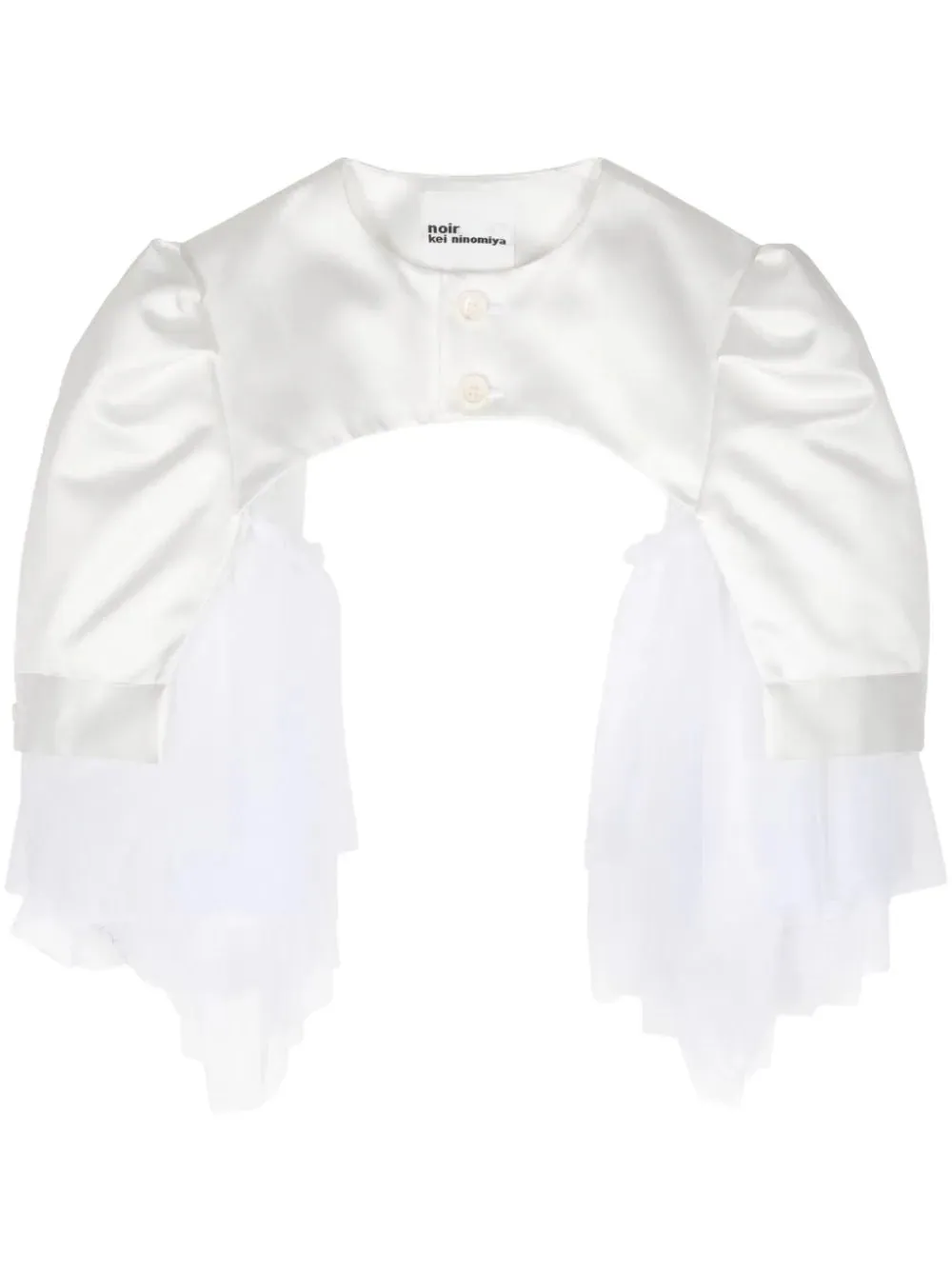 Polyester Satin Nylon Tulle Blouse