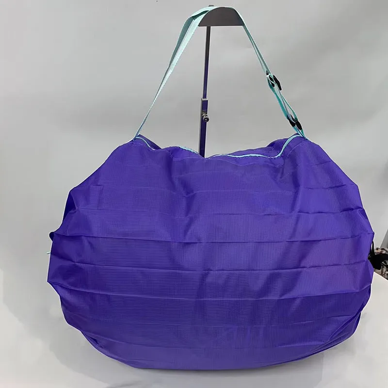 Portable recyclable folding shopping bag