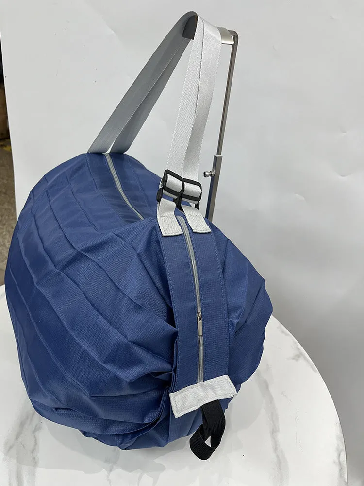Portable recyclable folding shopping bag