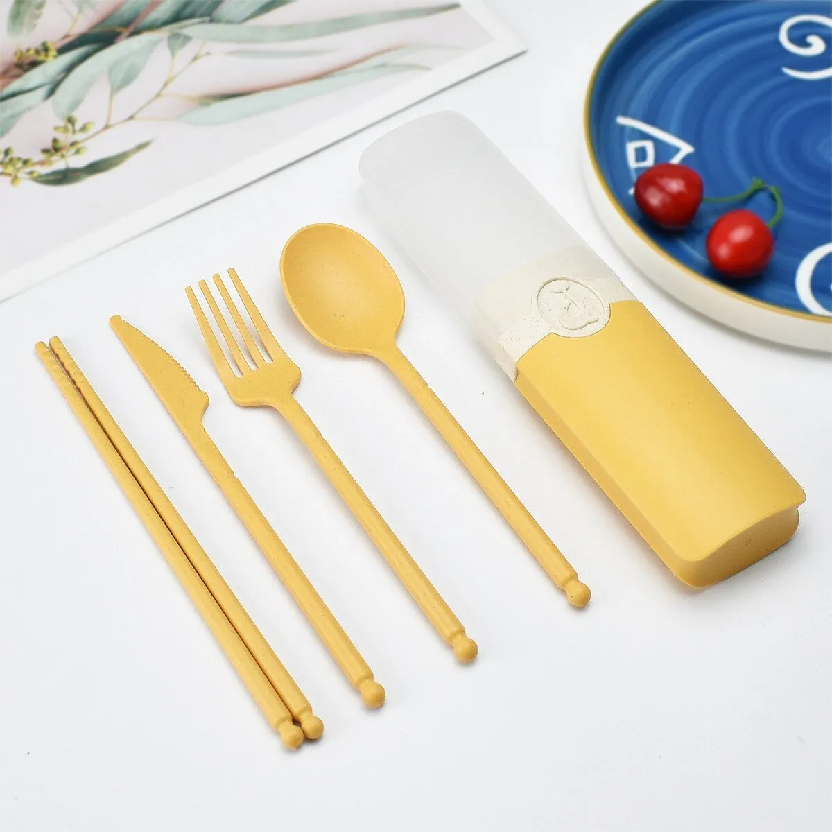 Portable Reusable Cutlery Set with Carrying Box