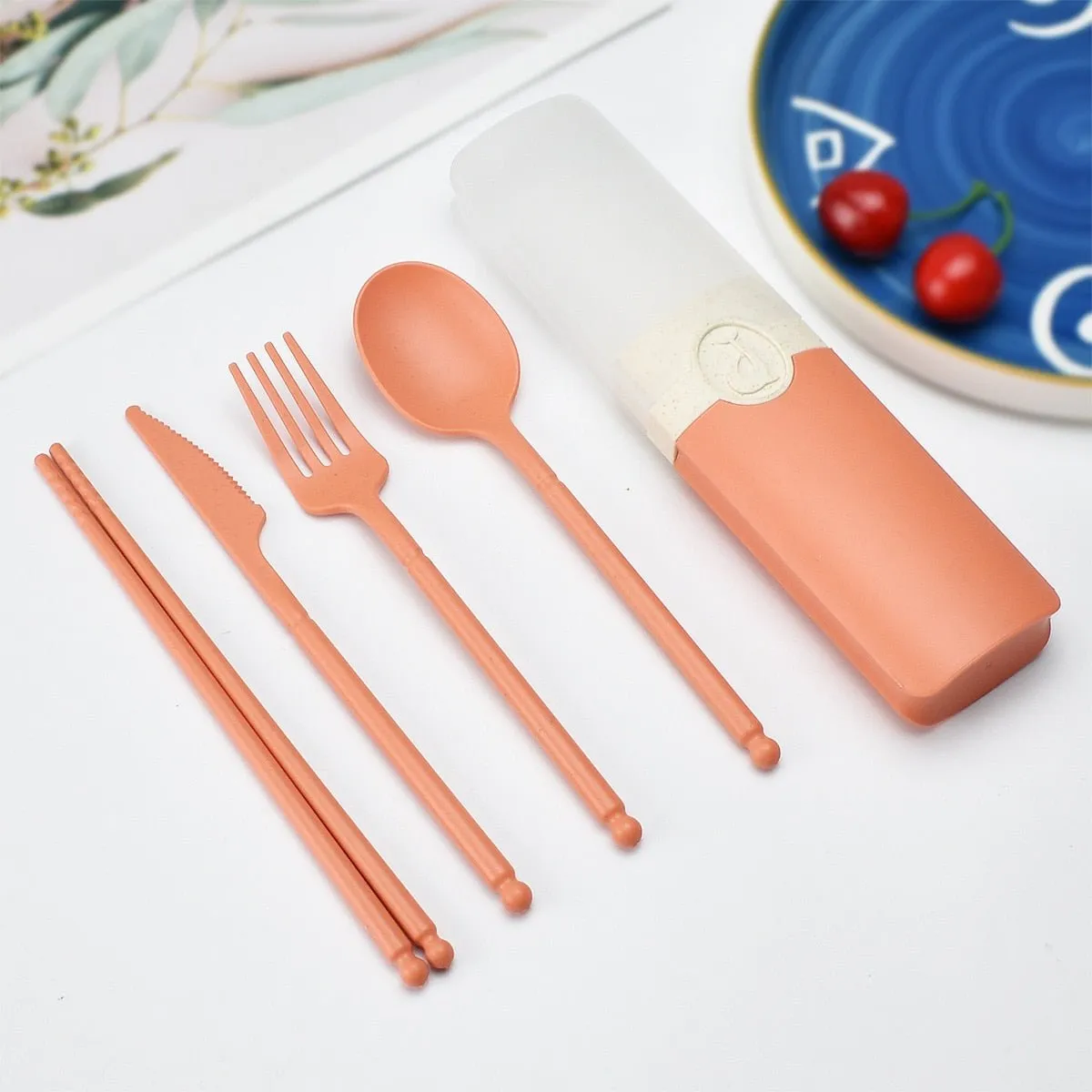 Portable Reusable Cutlery Set with Carrying Box