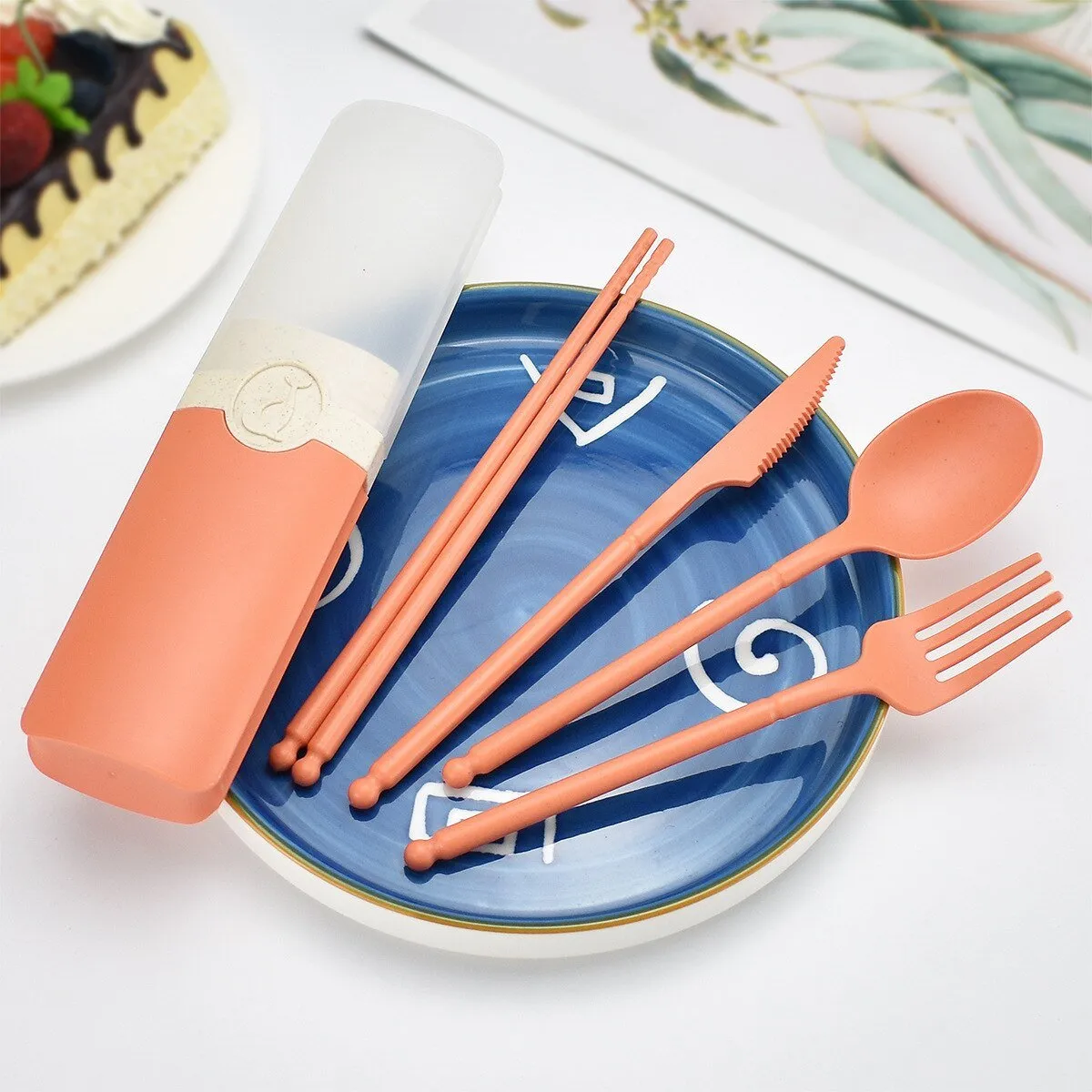 Portable Reusable Cutlery Set with Carrying Box